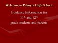 Welcome to Palmyra High School PowerPoint PPT Presentation
