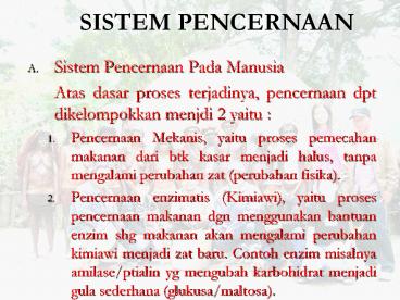 SISTEM PENCERNAAN