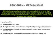 PENGERTIAN METABOLISME
