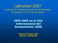 LatinoSan 2007 Conferencia Latinoamericana de Saneamiento Noviembre 12-16, Cali-Colombia PowerPoint PPT Presentation