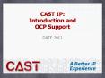 CAST IP: Introduction and OCP Support PowerPoint PPT Presentation