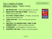The 7 Habits of Highly Effective Teens ~ Sean Covey