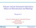 Polymer-Anionic Surfactants Interactions: Effects on Microstructure and Rheology PowerPoint PPT Presentation