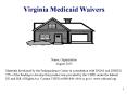 Virginia Medicaid Waivers PowerPoint PPT Presentation