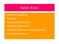 Safety Rules PowerPoint PPT Presentation