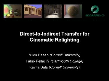 Direct-to-Indirect Transfer for Cinematic Relighting