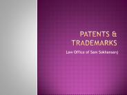 PATENTS & TRADEMARKS- Law Office of Sam Sokhansanj