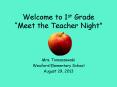 Welcome to 1st Grade  PowerPoint PPT Presentation