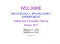HIGH SCHOOL PROFICIENCY ASSESSMENT PowerPoint PPT Presentation