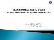 ELECTROMAGNETIC BOMB AN ARSENAL OF ELECTRICAL MASS ANNIHILATION