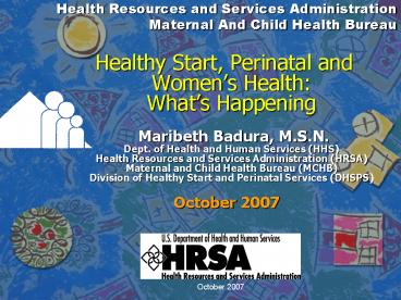 Health Resources and Services Administration Maternal And Child Health Bureau