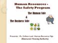 Human Resources -     The Safety Program PowerPoint PPT Presentation