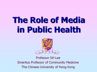 The Role of Media in Public Health