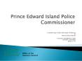 Prince Edward Island Police Commissioner PowerPoint PPT Presentation