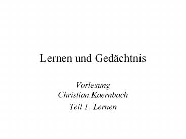 Lernen und Ged