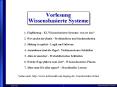 Vorlesung Wissensbasierte Systeme PowerPoint PPT Presentation