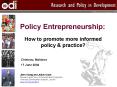 Policy Entrepreneurship: PowerPoint PPT Presentation