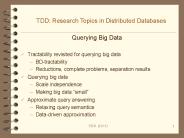 Querying Big Data