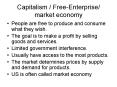 Capitalism / Free-Enterprise/ market economy PowerPoint PPT Presentation