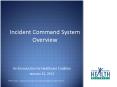 Incident Command System Overview PowerPoint PPT Presentation
