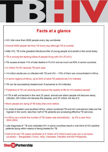 Facts at a glance