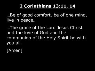 2 Corinthians 13:11, 14