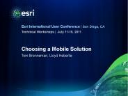 Choosing a Mobile Solution