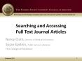Searching and Accessing Full Text Journal Articles PowerPoint PPT Presentation