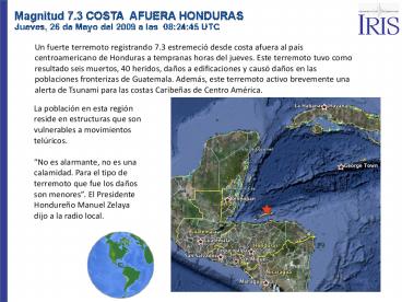 Un fuerte terremoto registrando 7.3 estremeci