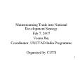 Mainstreaming Trade into National Development Strategy PowerPoint PPT Presentation