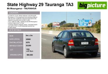 State Highway 29 Tauranga TA3 Mt Maunganui - TAURANGA