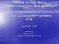 Cal Poly San Luis Obispo Water Conservation Best Practices PowerPoint PPT Presentation