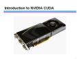 Introduction to NVIDIA CUDA PowerPoint PPT Presentation