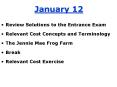 January 12 PowerPoint PPT Presentation