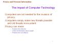 The Impact of Computer Technology PowerPoint PPT Presentation