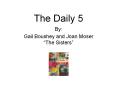 The Daily 5 PowerPoint PPT Presentation