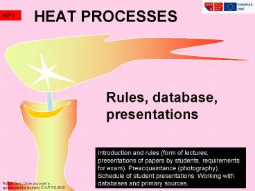 HEAT PROCESSES