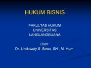 HUKUM BISNIS
