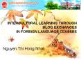 INTERCULTURAL LEARNING THROUGH BLOG EXCHANGES IN FOREIGN LANGUAGE CLASSES PowerPoint PPT Presentation
