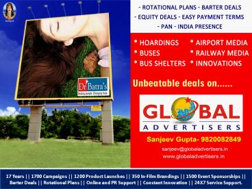 Dr Batra Complete OOH Advertising In Mumbai – Global Advertisers