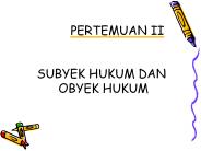 PERTEMUAN II