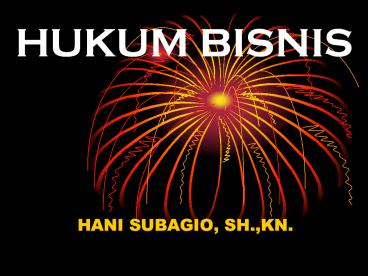 HUKUM BISNIS