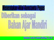 Menentukan nilai konstanta Pegas