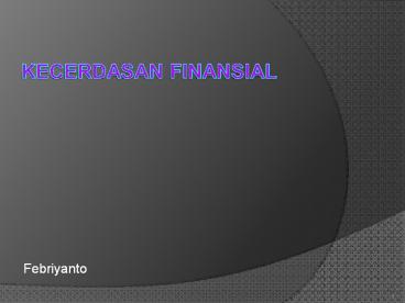 KECERDASAN FINANSIAL