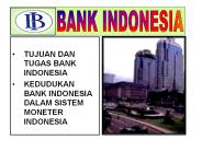 TUJUAN DAN TUGAS BANK INDONESIA