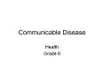Communicable Disease PowerPoint PPT Presentation