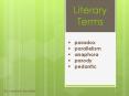 Literary Terms PowerPoint PPT Presentation