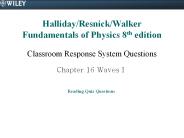 Halliday/Resnick/Walker Fundamentals of Physics 8th edition
