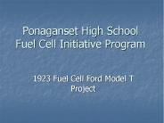 Ponaganset High School Fuel Cell Initiative Program