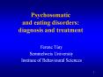 Psychosomatic and eating disorders: diagnosis and treatment PowerPoint PPT Presentation
